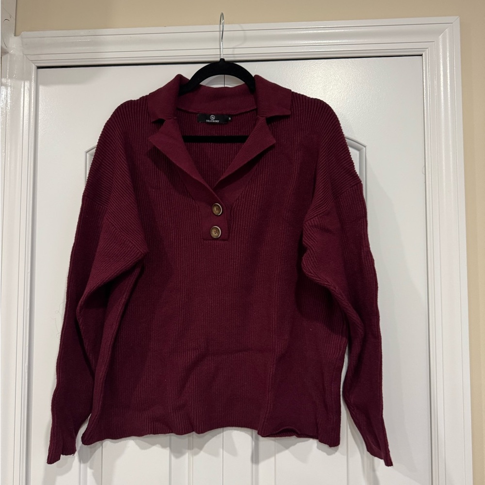 Women's Burgundy Sweater